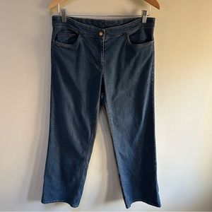 Eileen Fisher ~ Wide Straight Leg Denim Jeans in size Medium ~Style P170